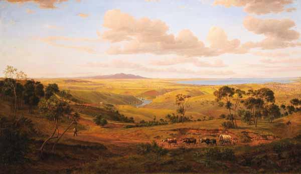 Eugene Guerard View of Geelong oil painting picture
